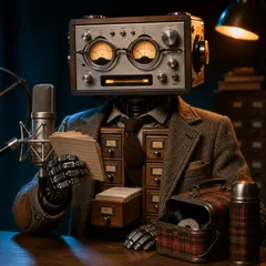 Sonny Liner — generated robot radio host portrait