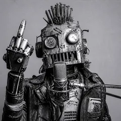 Gob — generated robot radio host portrait