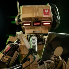 Tuesday — generated robot radio host portrait
