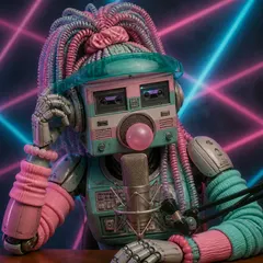 Tiffani — generated robot radio host portrait